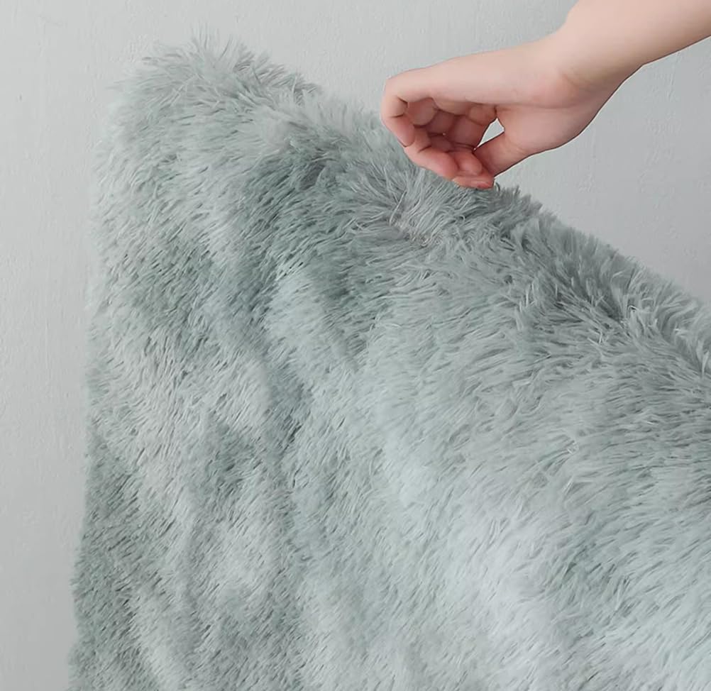 Super miękki puszysty dywanik do sypialni, nowoczesne dywaniki antypoślizgowe o dużej powierzchni, pluszowy rozmyty dywan, który można prać w salonie Home Decor,K,100x200cm