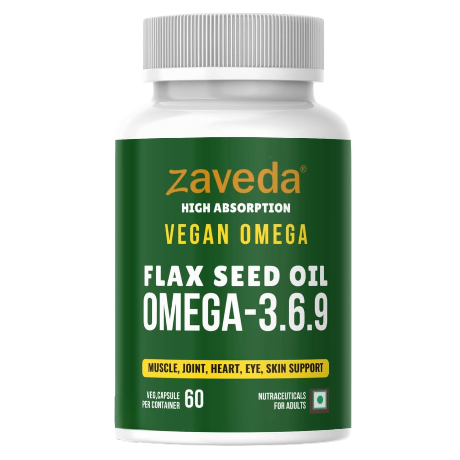 Vegan Omega 3-1000 mg(400 mg (EPA+DHA) per serving), (60 N), Sourced from ALGAE, Omega 3 Fatty Acid Capsule Good For Heart, Brain, Eye, Skin, Muscles, Bone & Joint Support - Veg 60 Capsules.-image-48