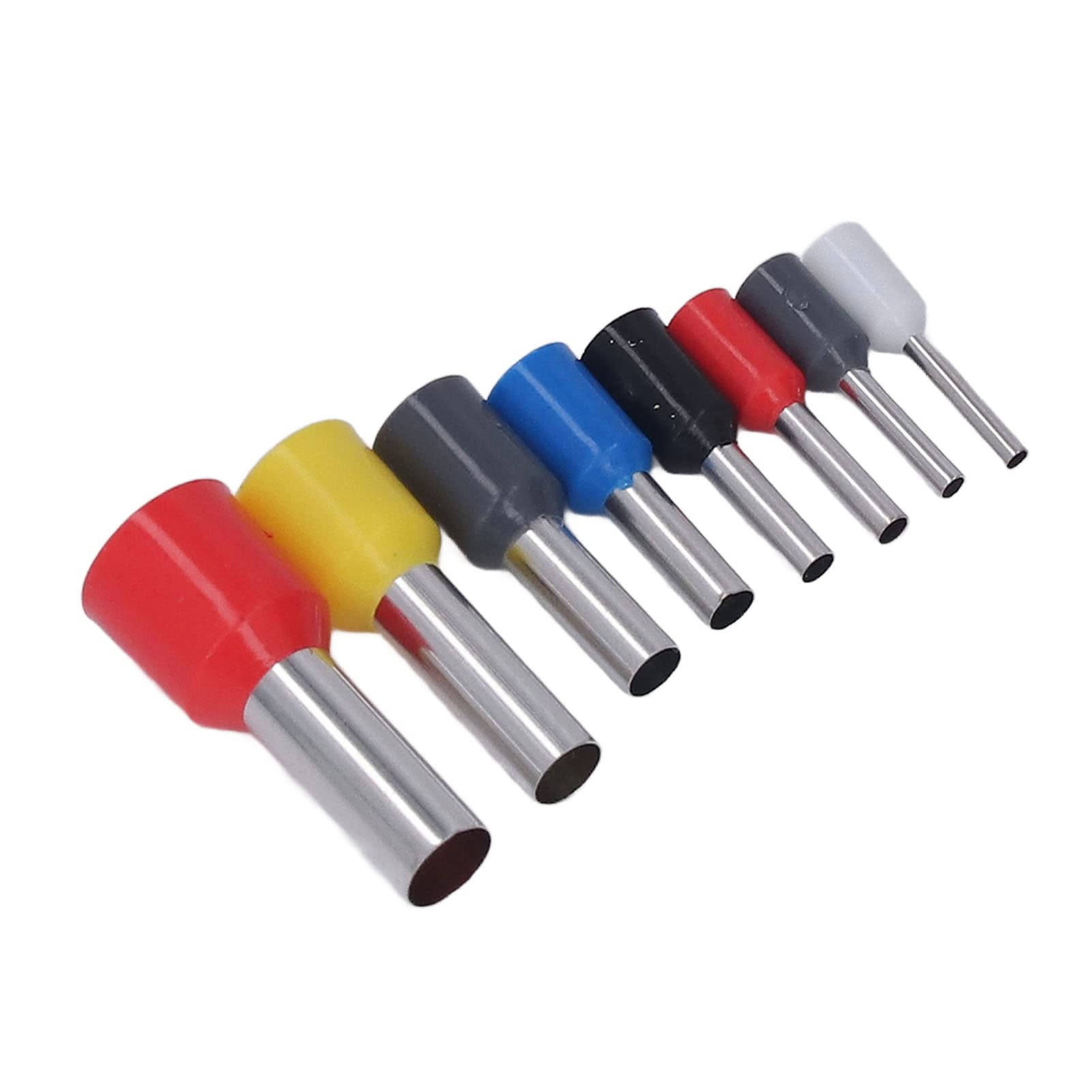 SIXRUN Terminali a Pressare a Freddo, Puntalini per Cavi 1200 Pezzi 22-8 AWG in Rame, for Cablaggio Elettrico | Set da 8 Misure, Rame Stagnato e Isolamento in PVC, per Cablaggi Auto e Batterie