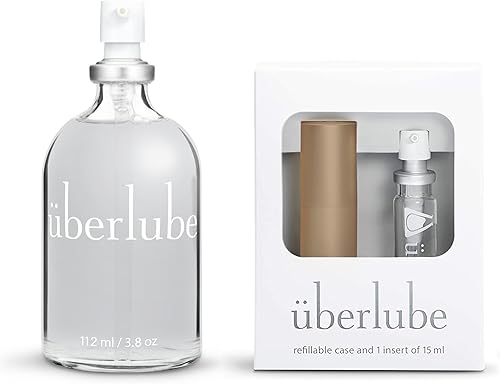 Überlube - Paquete grande para el hogar y viajes Kit de lubricante de silicona natural seguro para látex con vitamina E sin perfume sin sabor cero
