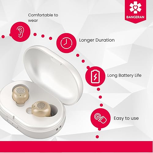 Miniatura 2 de Amplificador auditivo inteligente, mini auriculares para mayor claridad de sonido, reducción de ruido y comodidad, color blanco