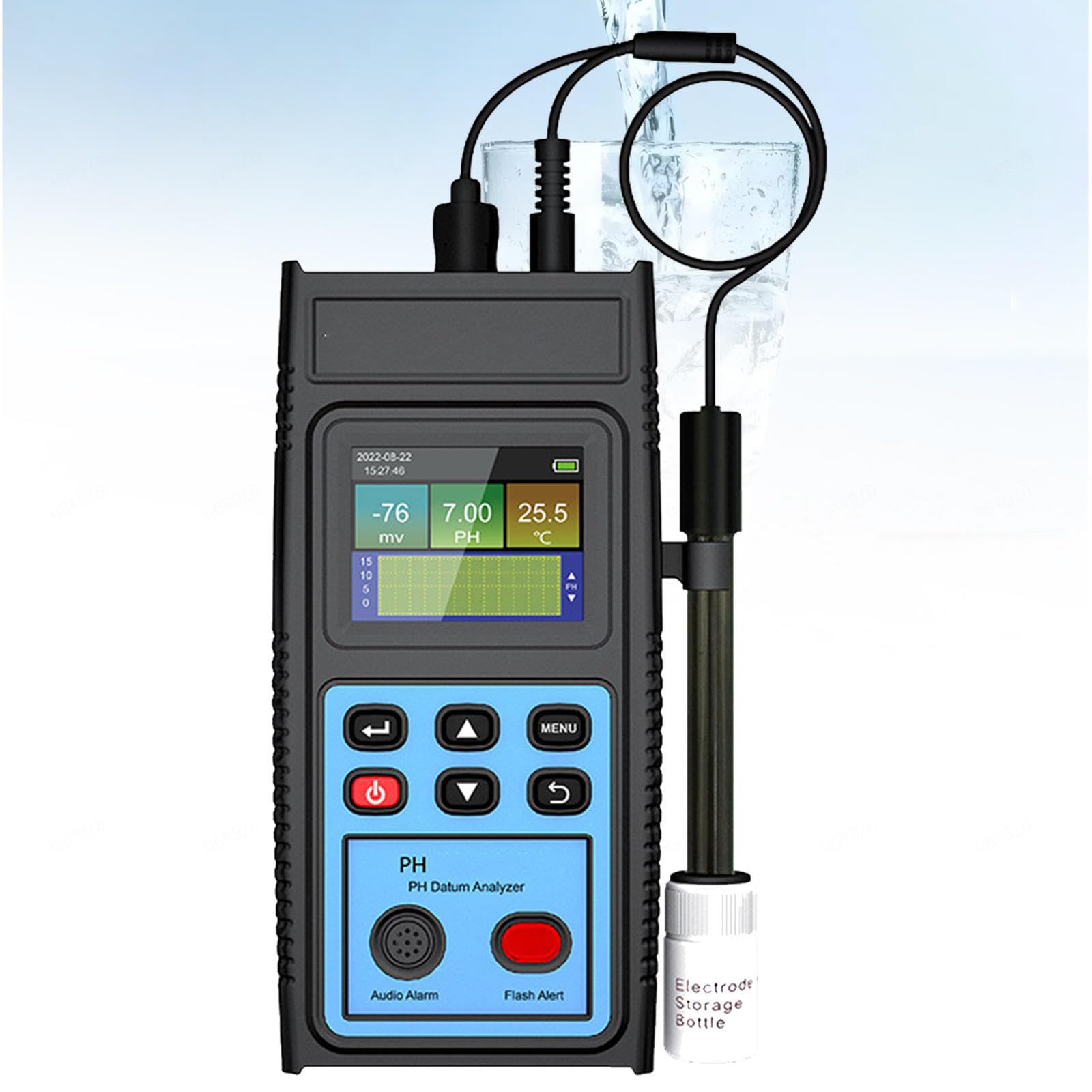 Misuratore pH ORP, analizzatore acqua con display TFT e uscita USB