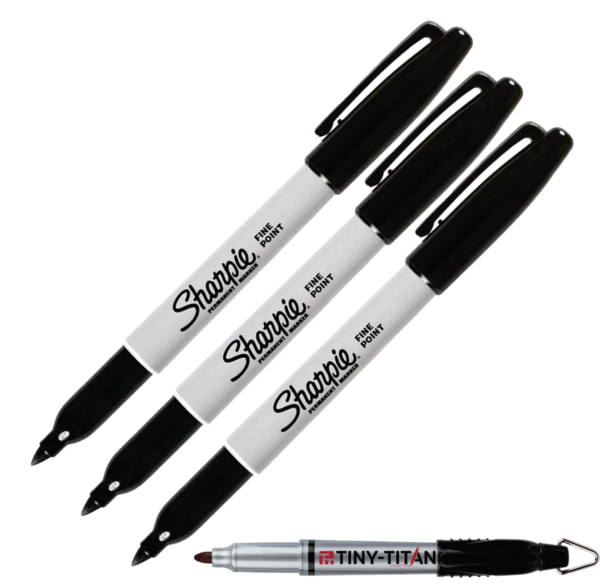 Permanent Markers, Plus Tiny-Titan Miny Maker, Fine Point - Black