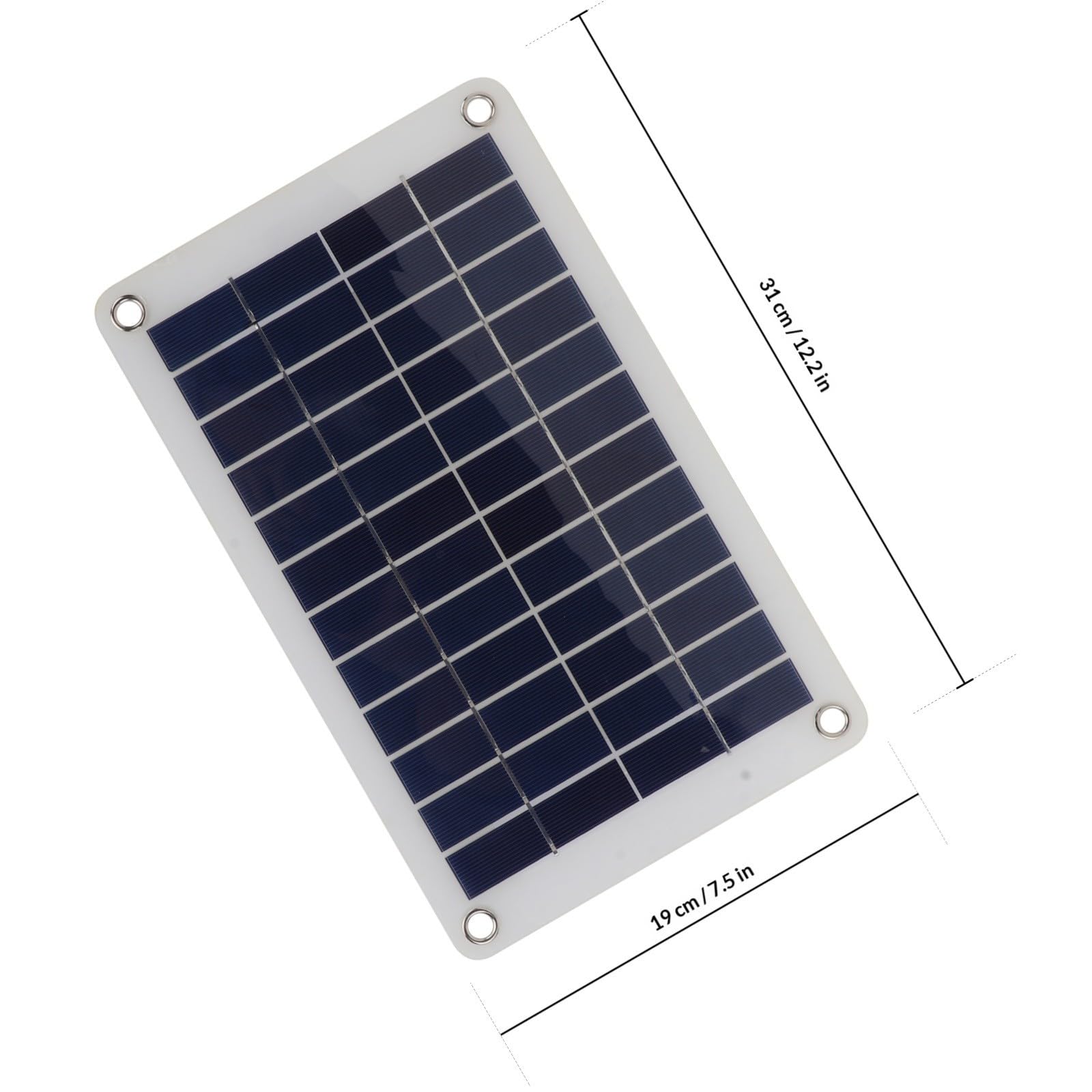 18W Monokristallines Solarmodul Solarzellenplatine für Gartenhaus und Notladegerät im Freien mit dualem USB plus DC Anschluss 1 Set schwarz Kunststoff