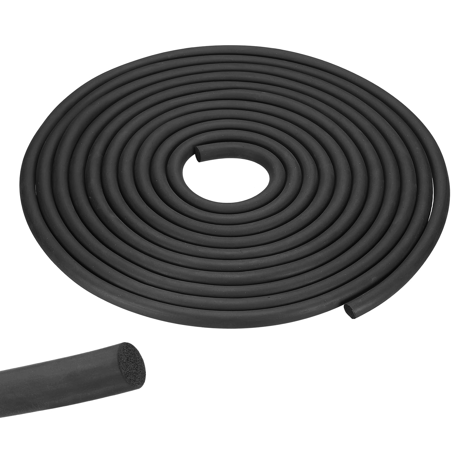 sourcing map Foam Backer Rod for Gaps and Joints, 12mm x 5m EPDM Rubber Foam Caulk Saver Weather Stripping Seal for Concrete Joints, Wall Cracks, Driveway and Joint Fillers, Black