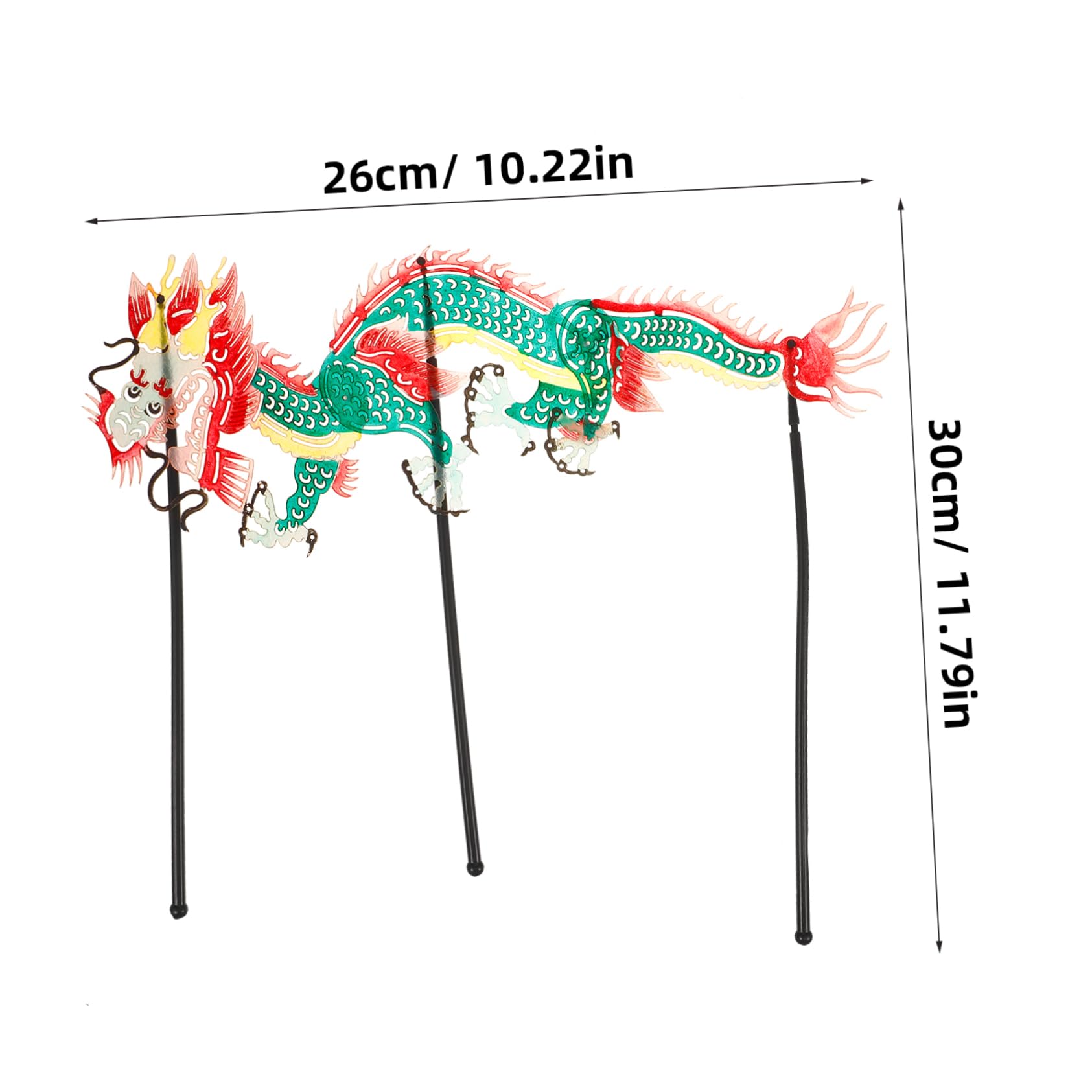 Kisangel Handmade Boys and Girls Toy Chinese Traditional Shadow Toy Puppet Dragon Paper Props for Boys and Girls Random Style