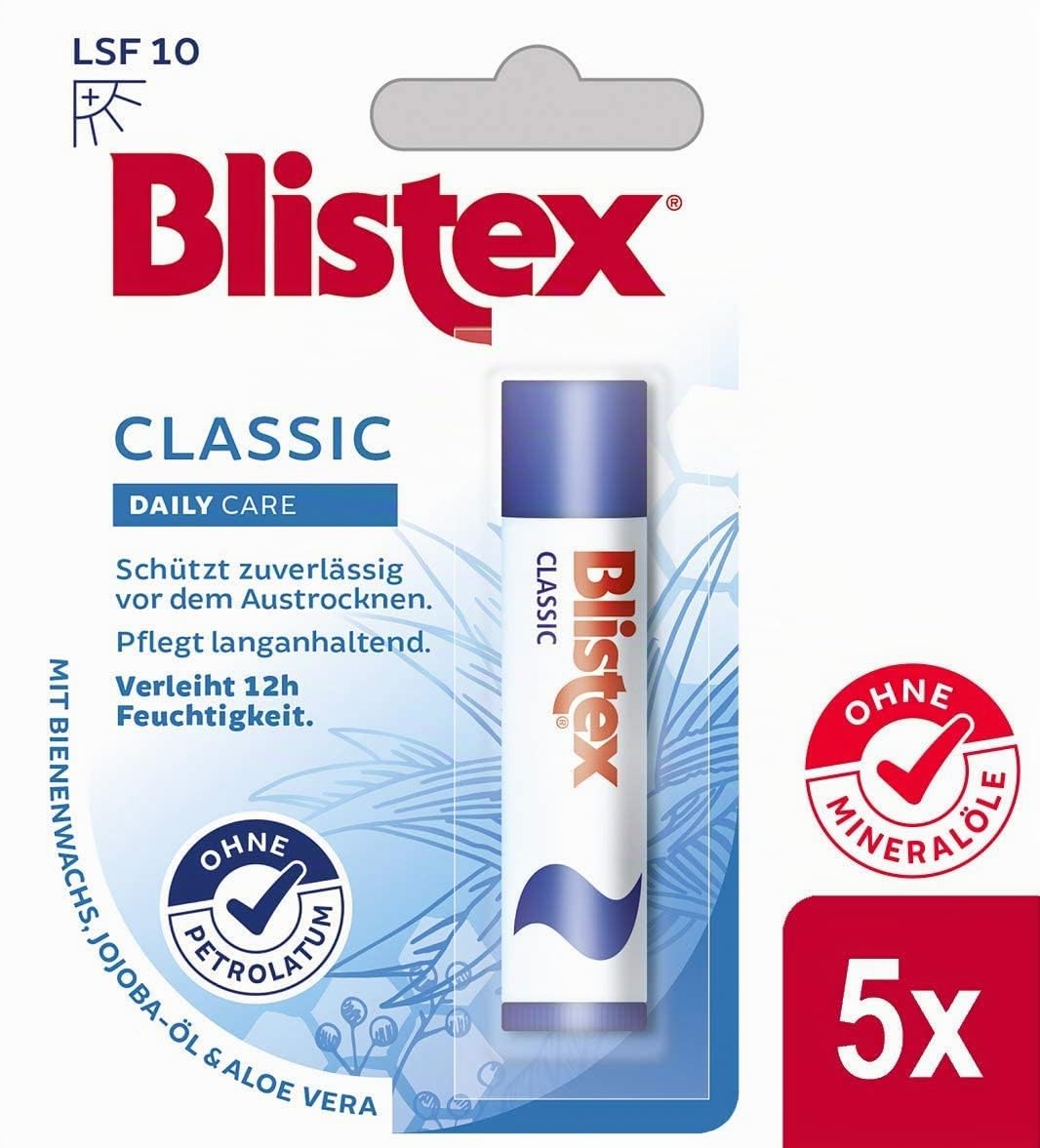 Blistex Balsamo per le labbra classico Confezione da 5