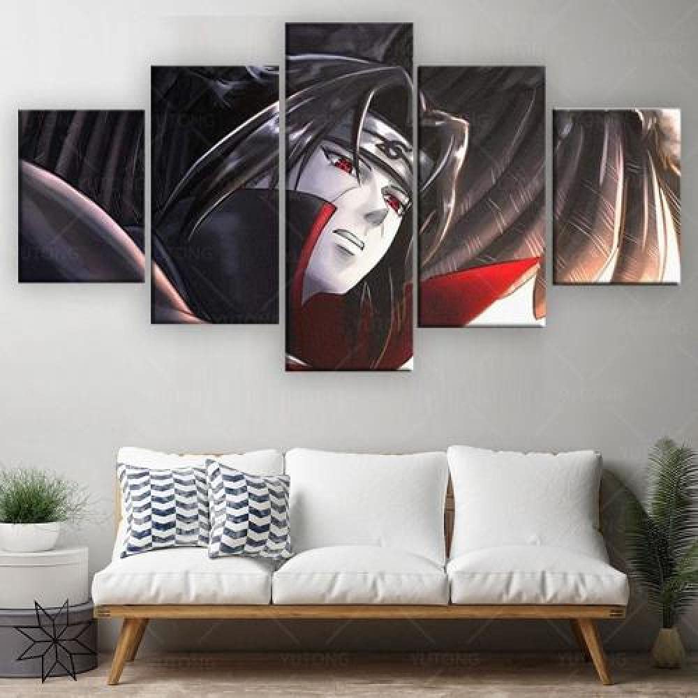 Cuadro En Lienzo Decoracion 5 Piezas Hd Imagen Impresiones En Lienzo Anime Manga Ninja Figura Itachi Lienzo Grandes Xxl Murales Pared 5 Paneles De Pinturas De Obras De Arte Moderno