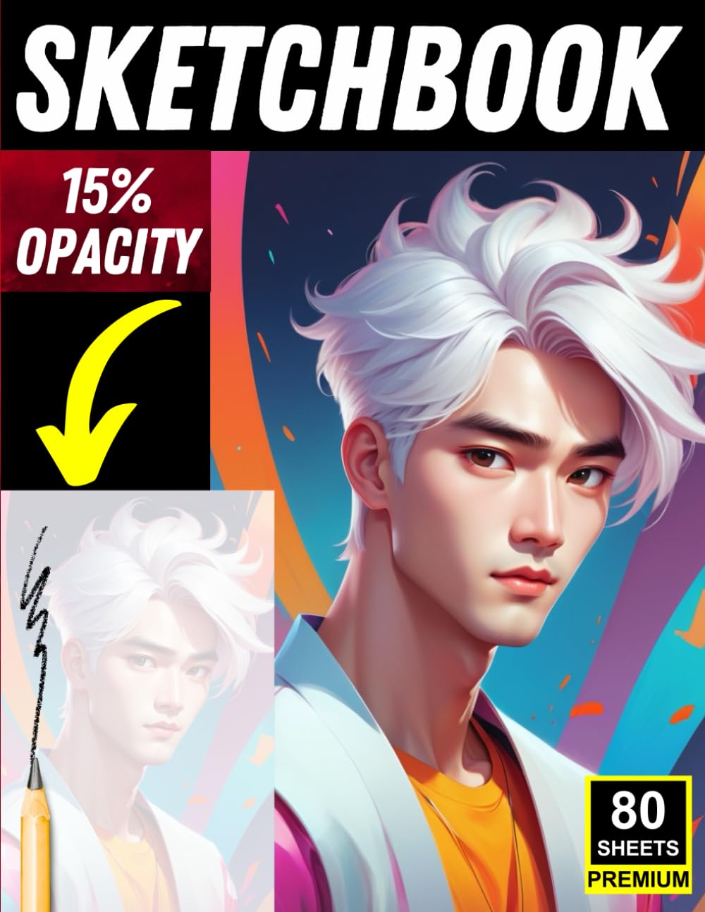 Anime Portrait Tracing Sketchbook: 80 Light-Opacity Pages for Face Drawing & Character Practice