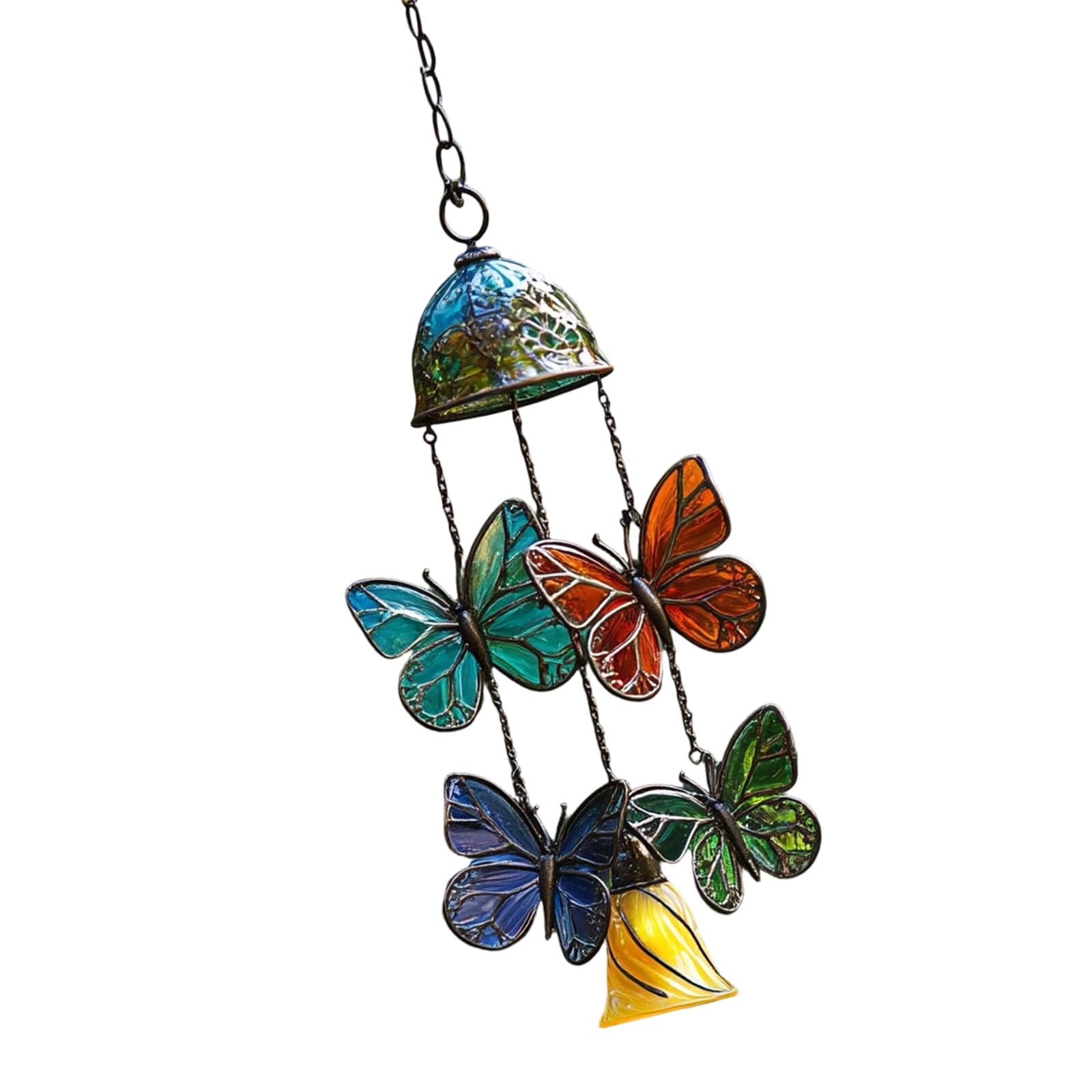APGLSXY Gift Butterfly Wind Chimes Features Elegant Design and Pleasant Sound for Birthdays Holidays and Home Decoration Iron Butterfly Decoration