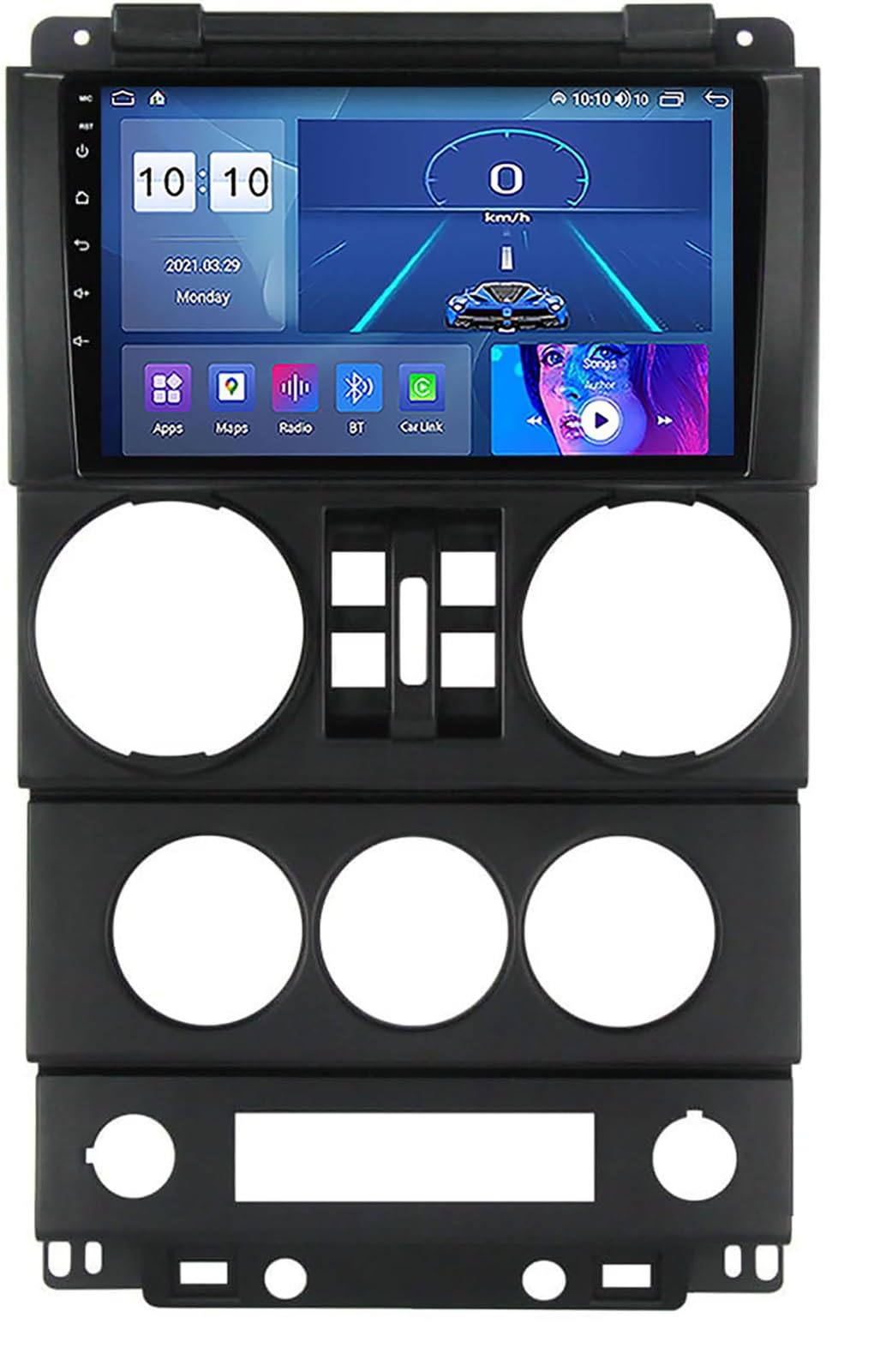 Radio Android 12 para Jeep Wrangler JK con CarPlay integrado y pantalla de 9"