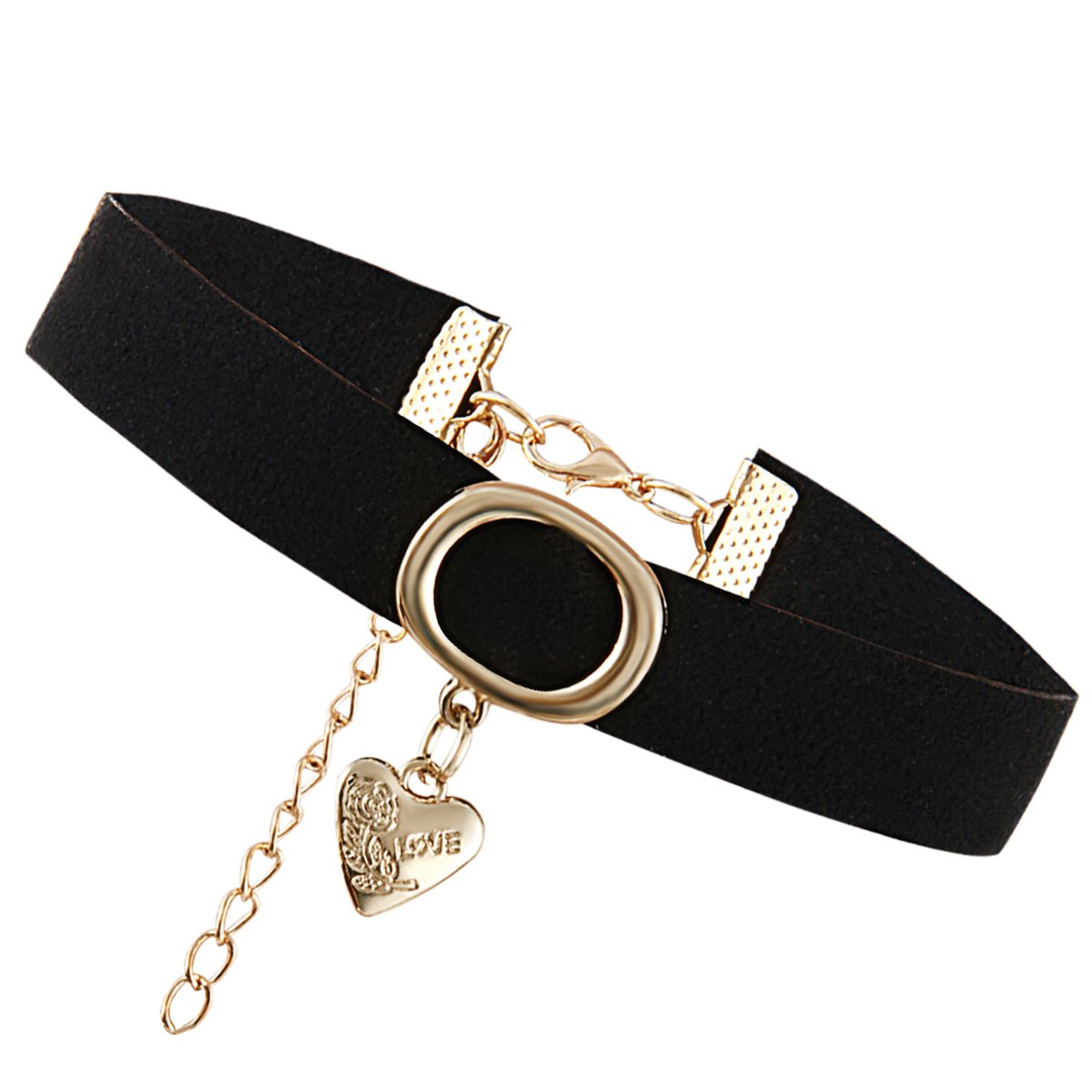Flongo Collana Girocollo in Velluto per Donna,Stile a Scelta