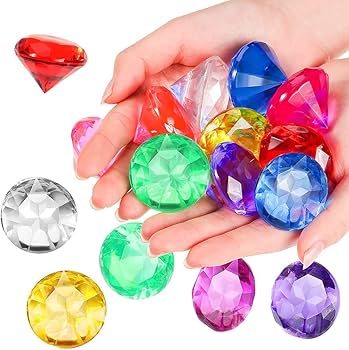 Amazon.co.jp: GSHLLO 8個 アクリルダイヤモンド宝石 ビッグサイズ