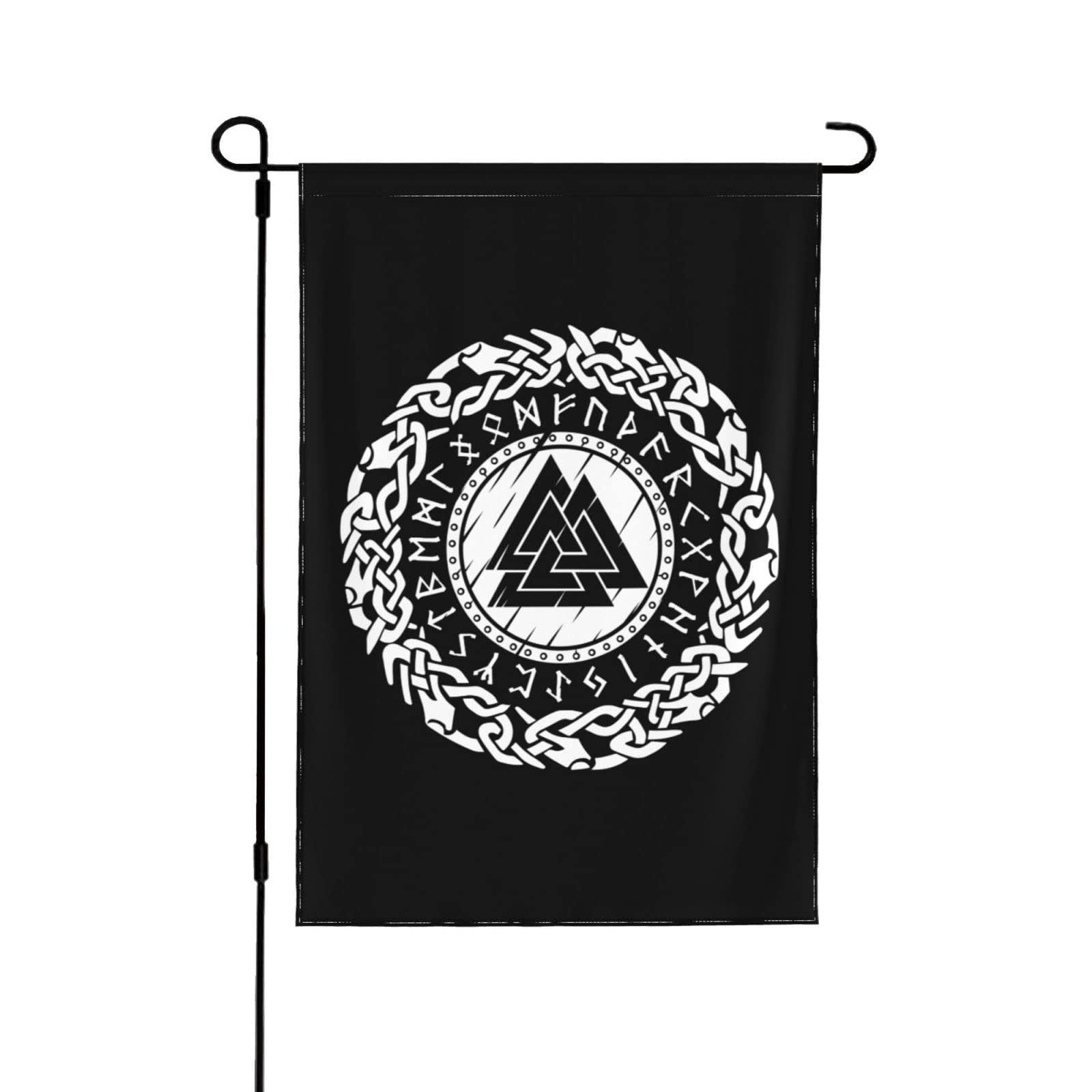 Outdoor Double Sided Garden Flag, Scandinavian Viking Runes Print, Decorative Garden Flags For Home Decor - Double Stitched Yard Flags 28"X40" - (70x100cm)