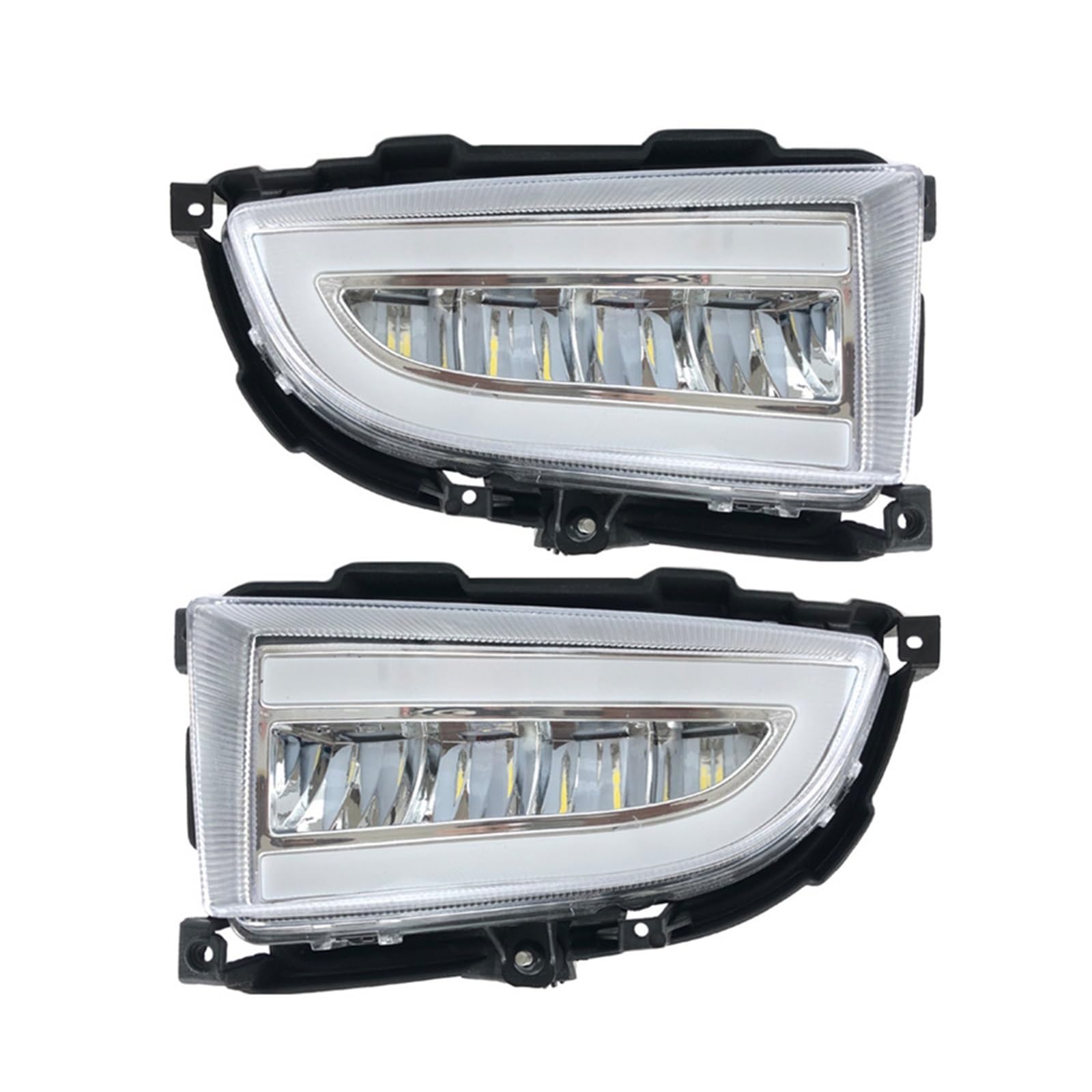 Bumper Head Light For Mitsubishi For Lancer 2004 2005 2006 2PCS LED DRL Front Bumper Fog Light Headlight Daytime Running Light