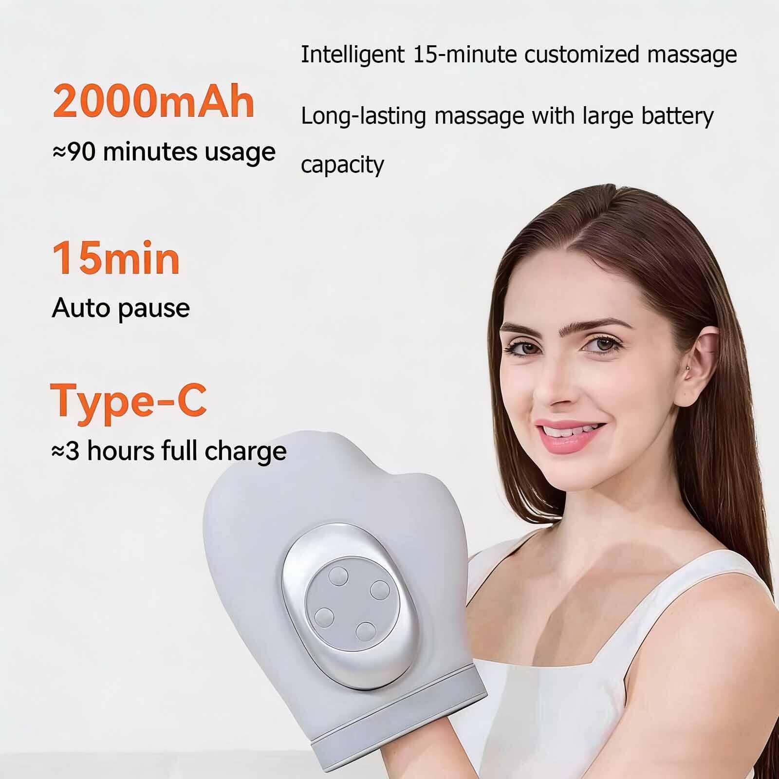 Massaggiatori Mani Elettrici Hand Massager Riscaldamento Compressione 3 Massaggi 3 Temperature 5 Livelli Timer Auto Alleviare Affaticamento Delle