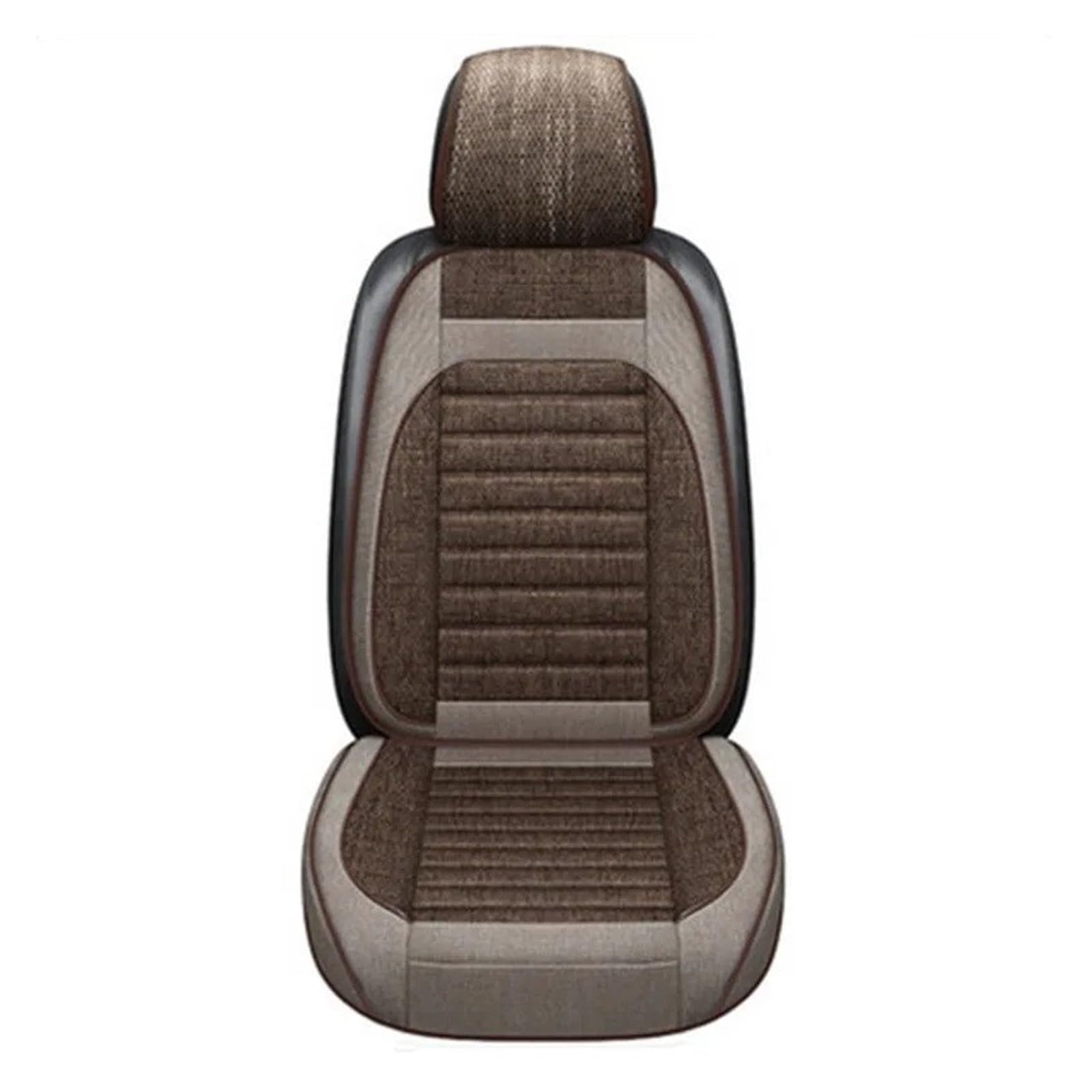 Funda De Asiento Coche Lino Transpirable Almohadilla Protectora Antideslizante Tamaño Universal Cojín para Conductor Accesorios Interiores Fundas Asientos Coche(C-Brown 1PC)