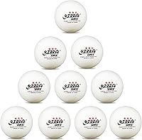 DHS 3-Star Table Tennis Balls (10 Pack) White ABS Ping Pong Balls - ITTF Tournament Approved for Perfect Spin, Accuracy & Bounce