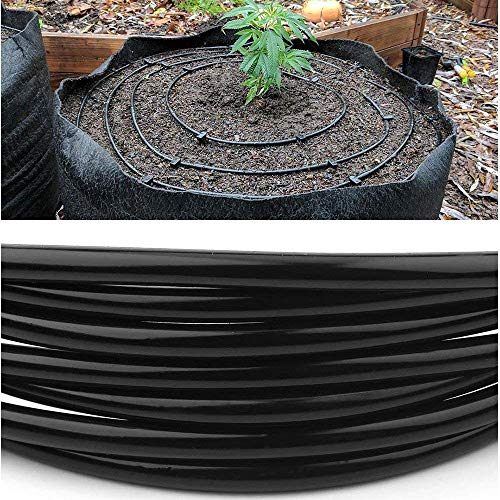 Image of DIY Crafts 15 mtr, Black Flexible Pipe, Watering Tubing Hose 8 /11 inch Garden Drip Pipe PVC Hose Irrigation System Watering Systems for Greenhouses Agriculture,Lawn, P(15 mtr, Black Flexible Pipe)