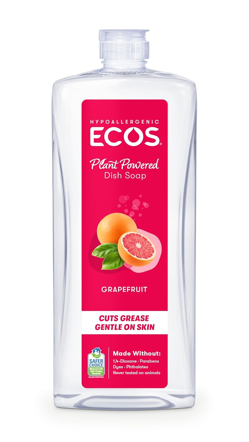 Earth Friendly Products Dishwashing Liquid Natural Grapefruit 25 Ounces Orange PL972212