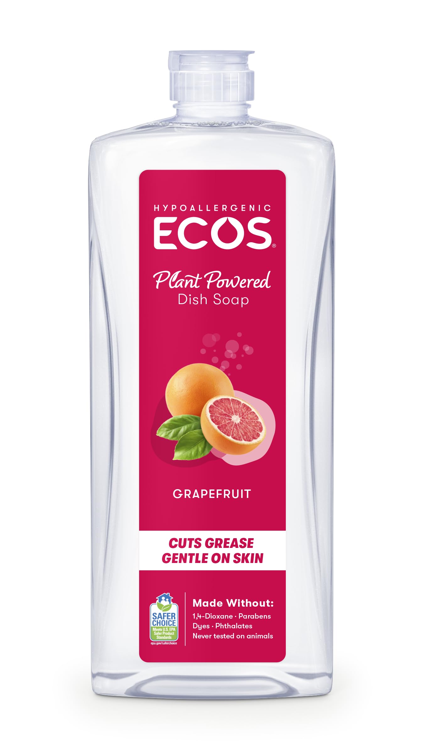 Earth Friendly Products Dishwashing Liquid, Natural Grapefruit, 25 Ounces