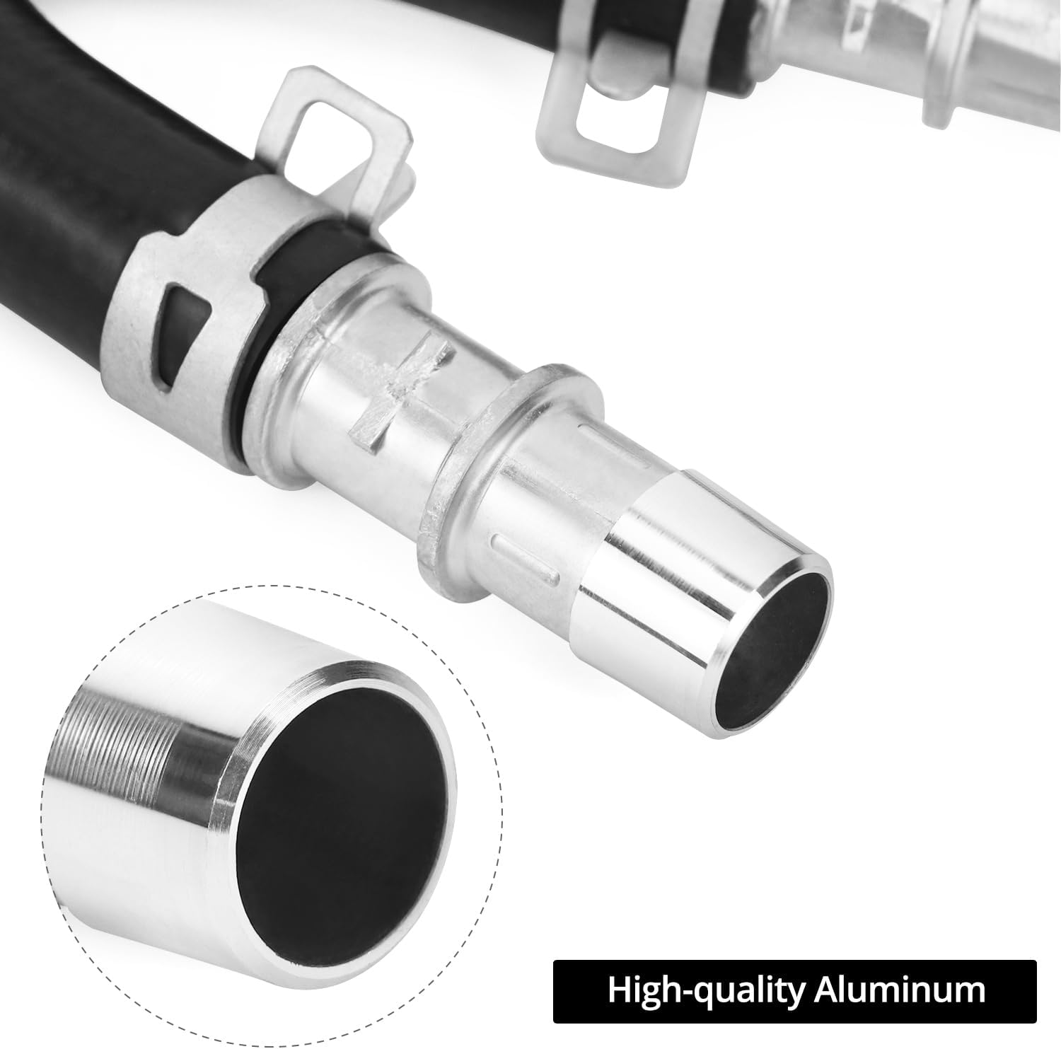 QWORK Upgrade Aluminum Engine Heater Core Bypass Kit, Includes Interchangeable 5/8" and 3/4" Hose Fittings, Direct Replacement with Quick Installation