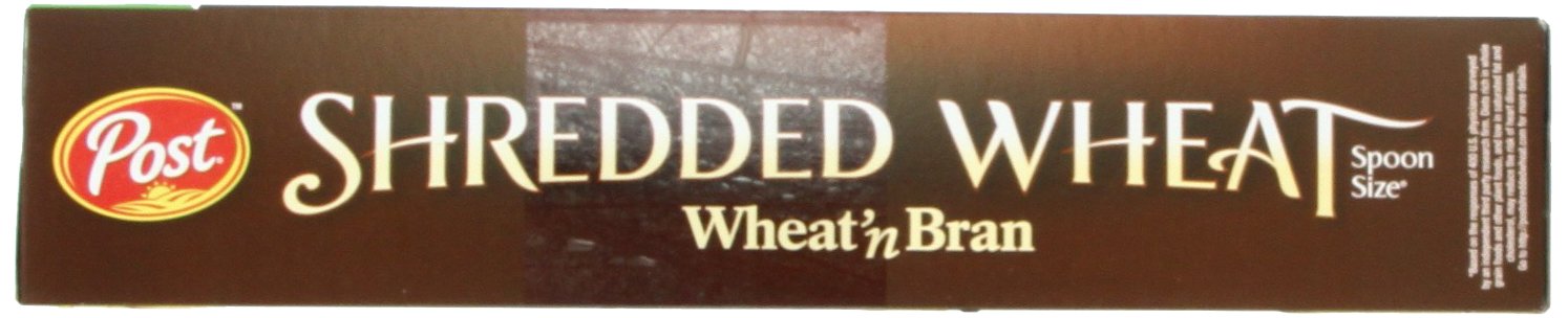 Post Shredded Wheat ' Bran, Spoon Size, 18-Ounce Boxes (Pack of 5)