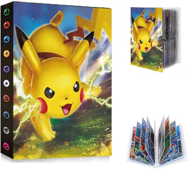 Trading Card Binder for Pokemon Cards, 4-Pocket Card Holder Book, Card Case Folder Album, 30 Pages 240 Cards Capacity