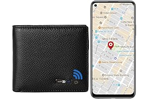 GPS Cartera Hombres Localizador Rastreador, Billetera para Hombres Delgado y Minimalista