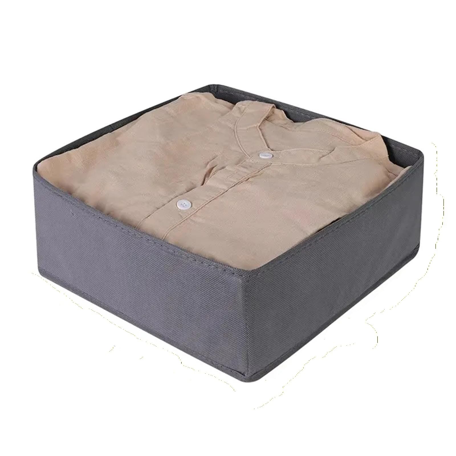 QMVDOJR Foldable Drawer Organizers Clothing Socks Storage Box Wardrobe Closet Underwear Boxes Organizer Organization(Grey-L)