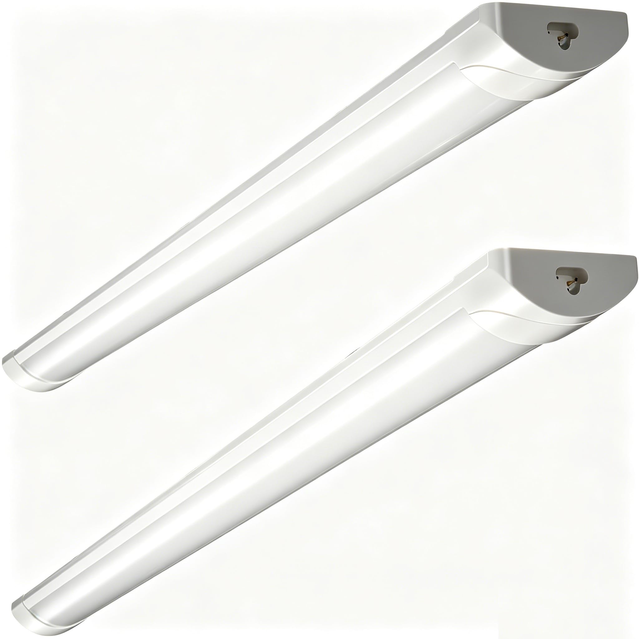Lightasea 2Pack 50W LED Batten Light 6500K Daylight, 5FT 145cm Linkable LED Garage Lighting, 5000LM Super Bright LEDs Fluorescent Lights with 20cm Power Cord for Garage Workshop Office