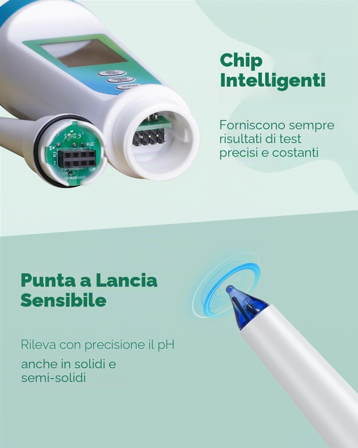 Pawfly pHmetro Digitale per Alimenti ad Alta Precisione, Tester pH per Pasta Madre, Pane, Fermentazione, Salumi, Carni in Scatola, Formaggi, Liquidi, Solidie Semisolidi