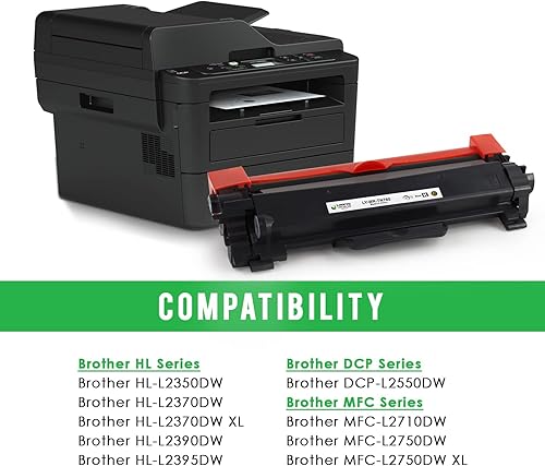 Miniatura 4 de LINKYO Cartucho de tóner de repuesto compatible para Brother TN760 TN-760 High Yield TN730 (paquete de 4, diseño P1)