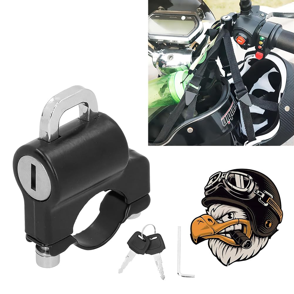 RADIKAL RK540R Lucchetto per Casco Moto, Antifurto Codice Combinazione
