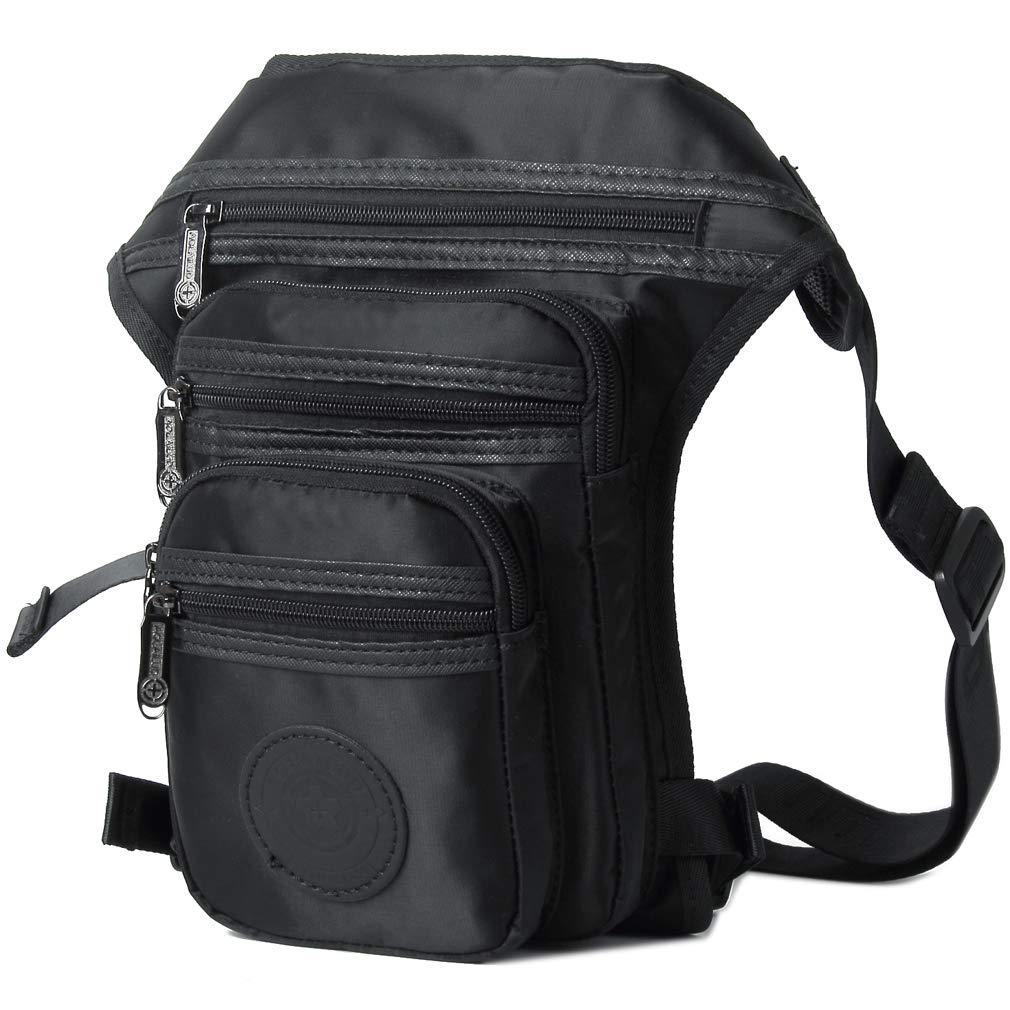 xieben Sac de Sport en Nylon pour Homme avec bandoulière Noir