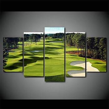 Amazon.co.jp: 特大サイズの近代的な風景国立ゴルフコースキャンバスに