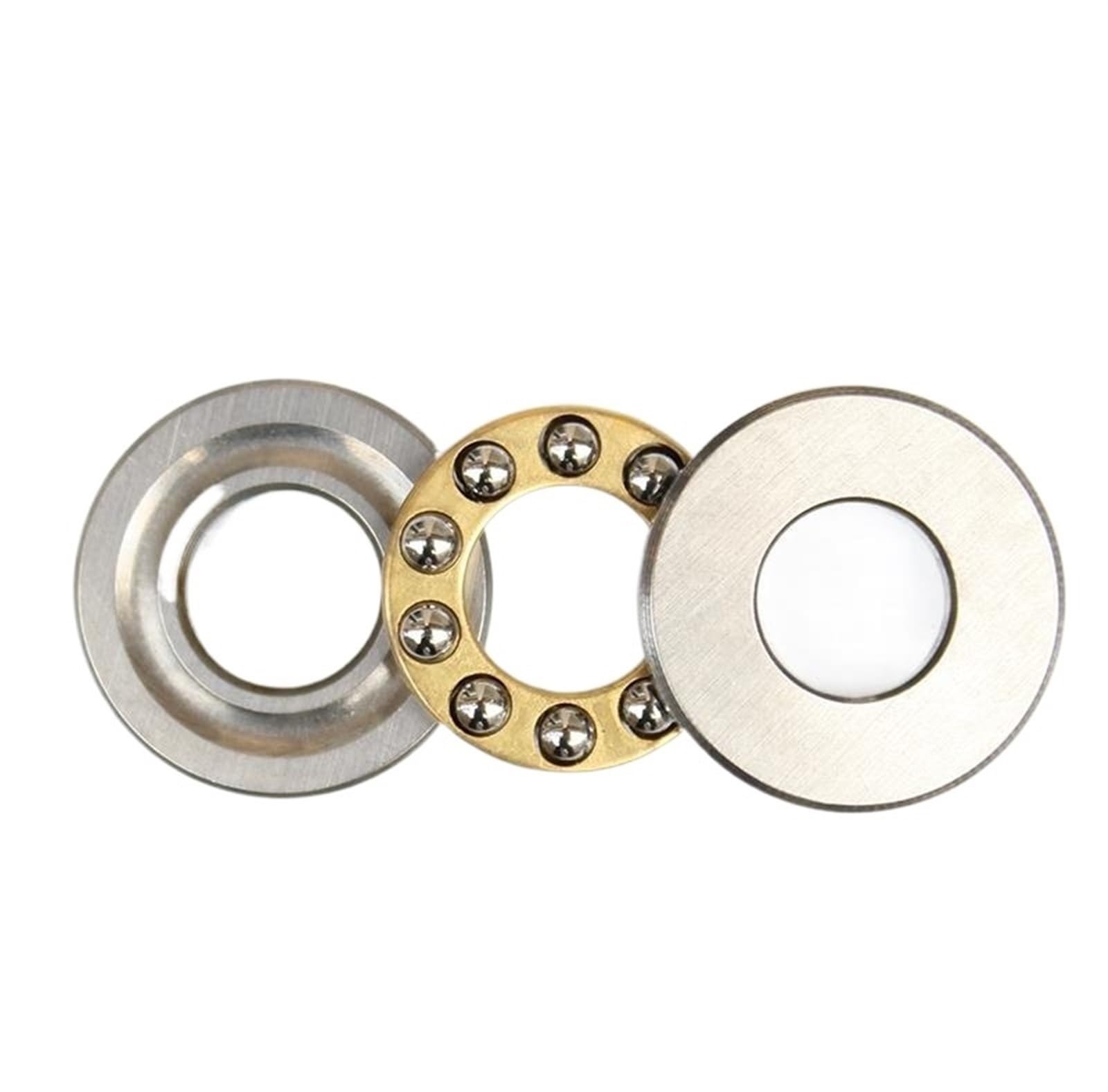 Deep Groove Double Rubber Seal Bearings 10pcs Plane Axial Thrust Ball Bearing 3-in-1 F3-8M F4-10M F5-10M F6-12M F7-17M F8-16M F10-18M Metal Axial Ball Bearing(F4-9M 4x9x4)