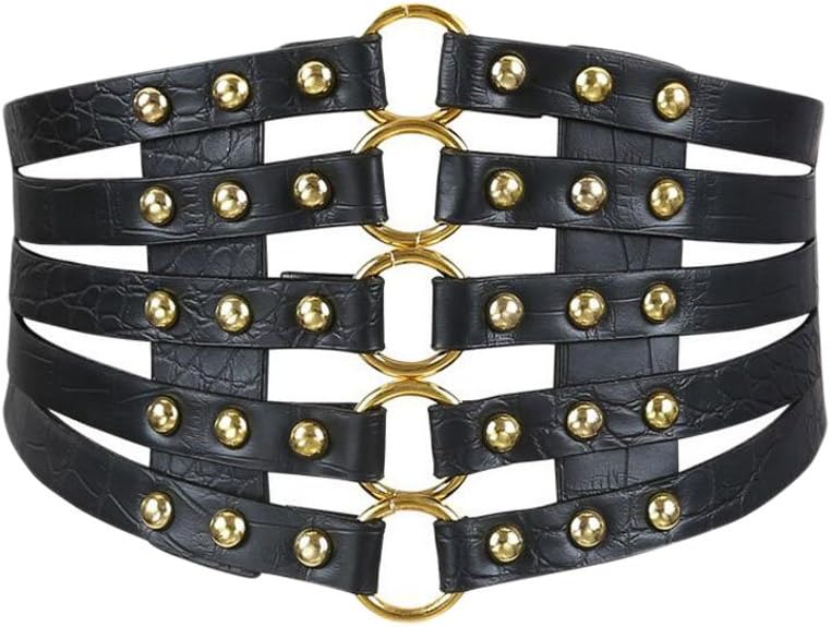 Retro Hollow Wide Belt Waistband Elastic Dress Decoration Girdle Waist Cincher Corset