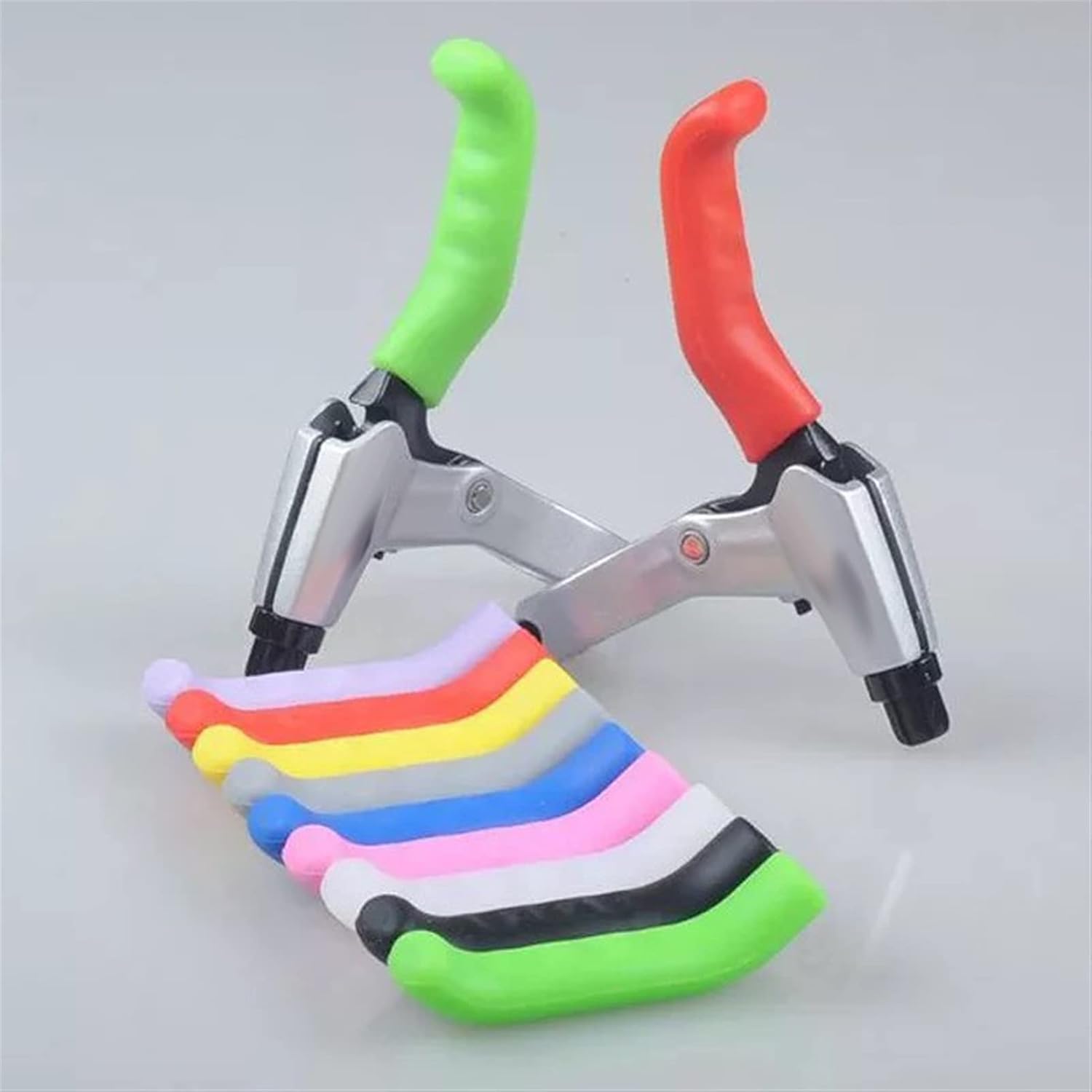 Cycling Bike Handlebar Tape Road Bike Foam Grip Bike Tape，Bike Handlebar Grips Bicycle Grips，Bike Cycle Handlebar Grips，Handlebar 1 Pair Silicone Bicycle Lever Grips Protectors Anti-Skid Bike Brake Le
