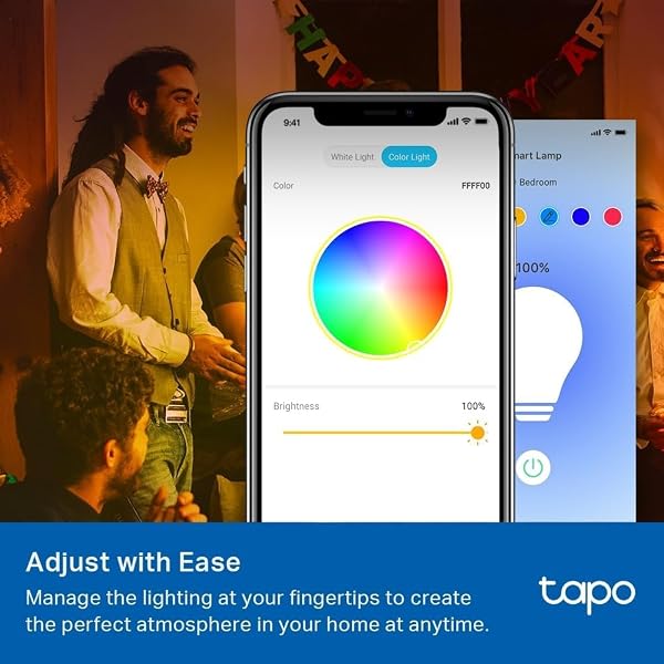 Tapo L530B (2-Pack) Smart Bulb, B22 Colour Changing Light Bulb, Alexa Light Bulbs, LED Light Bulb,8.7W (60W), Dimmable, Schedule & Timer, Energy Saving, App Remote Control, Google Voice Control - 3
