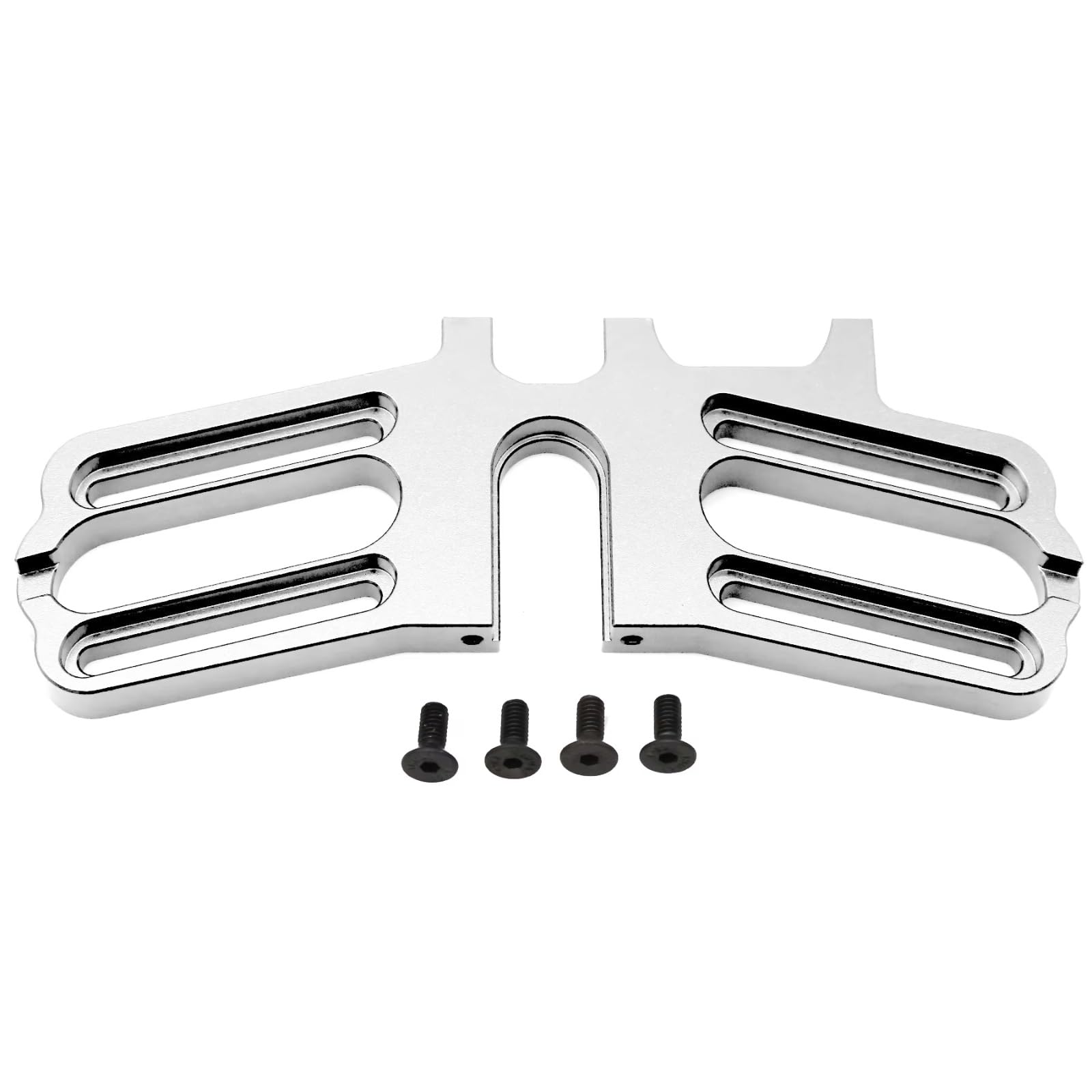 MIXVZARF RC Upgrade Accessories for Arrma 1/7 for Infraction for Limitless for Felony 6S for BLX RC Car Upgrade Parts Metal Dual Motor Mount Double Motor Holder(Silver)