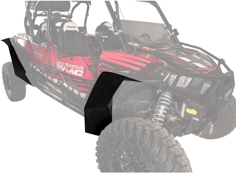 Tusk UTV Fender Flare Kit Black Compatible with Polaris RZR XP 1000