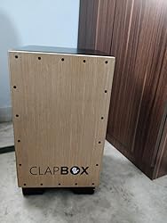 Clapbox Cajon CB11 -Black, Oak (H:50 W:30 L:30) - 3 Internal Snares ...