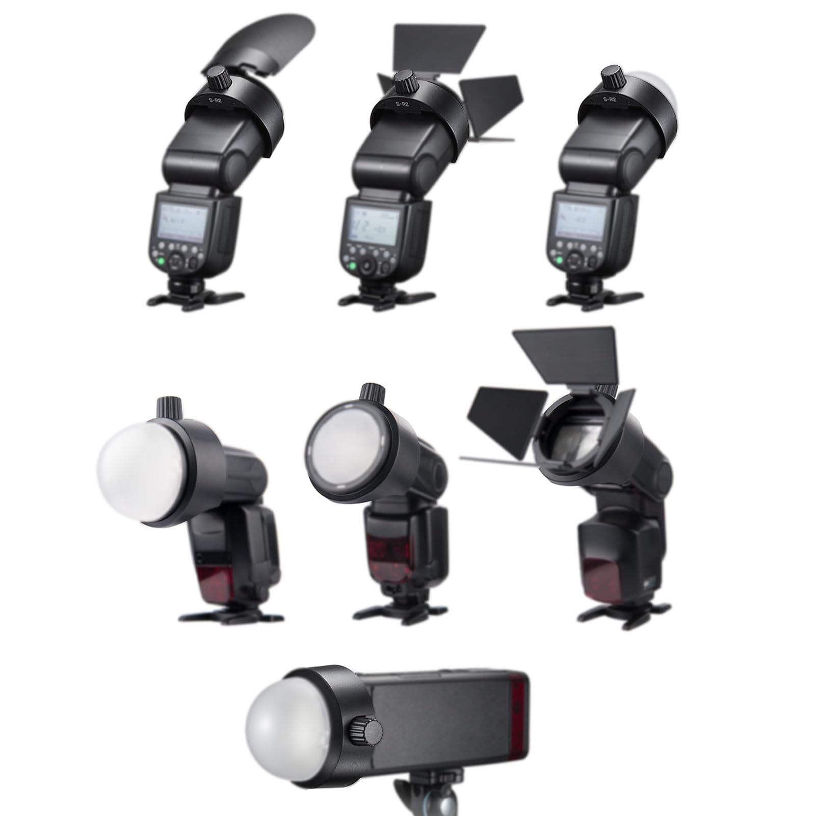Godox S-R2 ulepszony adapter na uchwyt na lampę błyskową z okrągłą głowicą do mocowania na kamerze, do Godox AD200 AD200Pro AD200Pro II V860III V850III TT685II TT600 TT520II