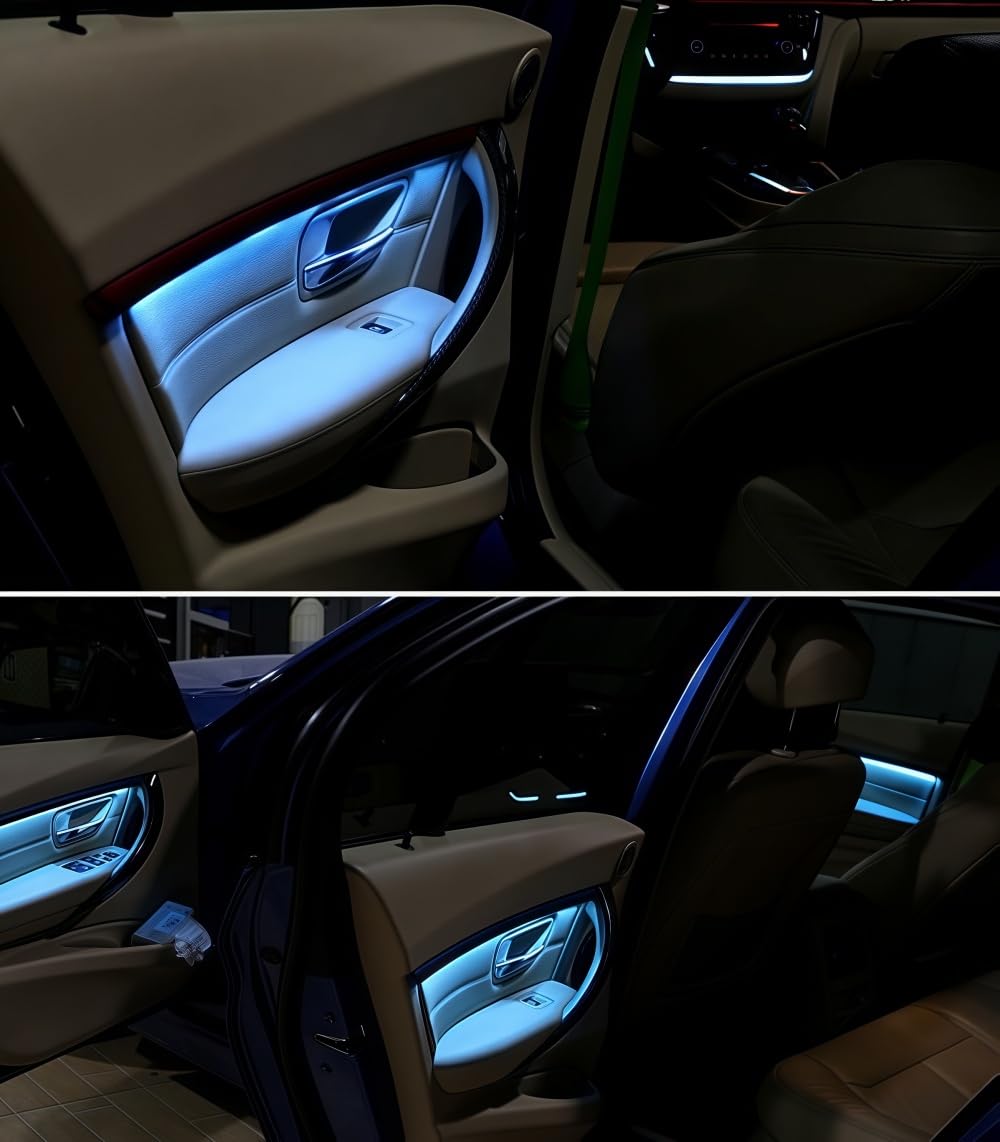 Oświetlenie samochodowe LED do BMW serii 3 F30 oświetlenie wewnętrzne drzwi światła deski rozdzielczej aktualizacja klimatyczna ze sterowaniem ekranem i 8 kolorów