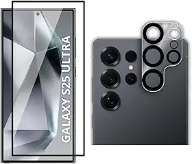 Película De Vidro 3D Tela + Pelicula De Câmera Para Samsung Galaxy S25 Ultra
