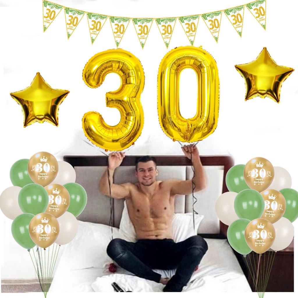 Palloncini 70 Anni Compleanno Verde Oro, Decorazioni 70 Anni Uomo Donna