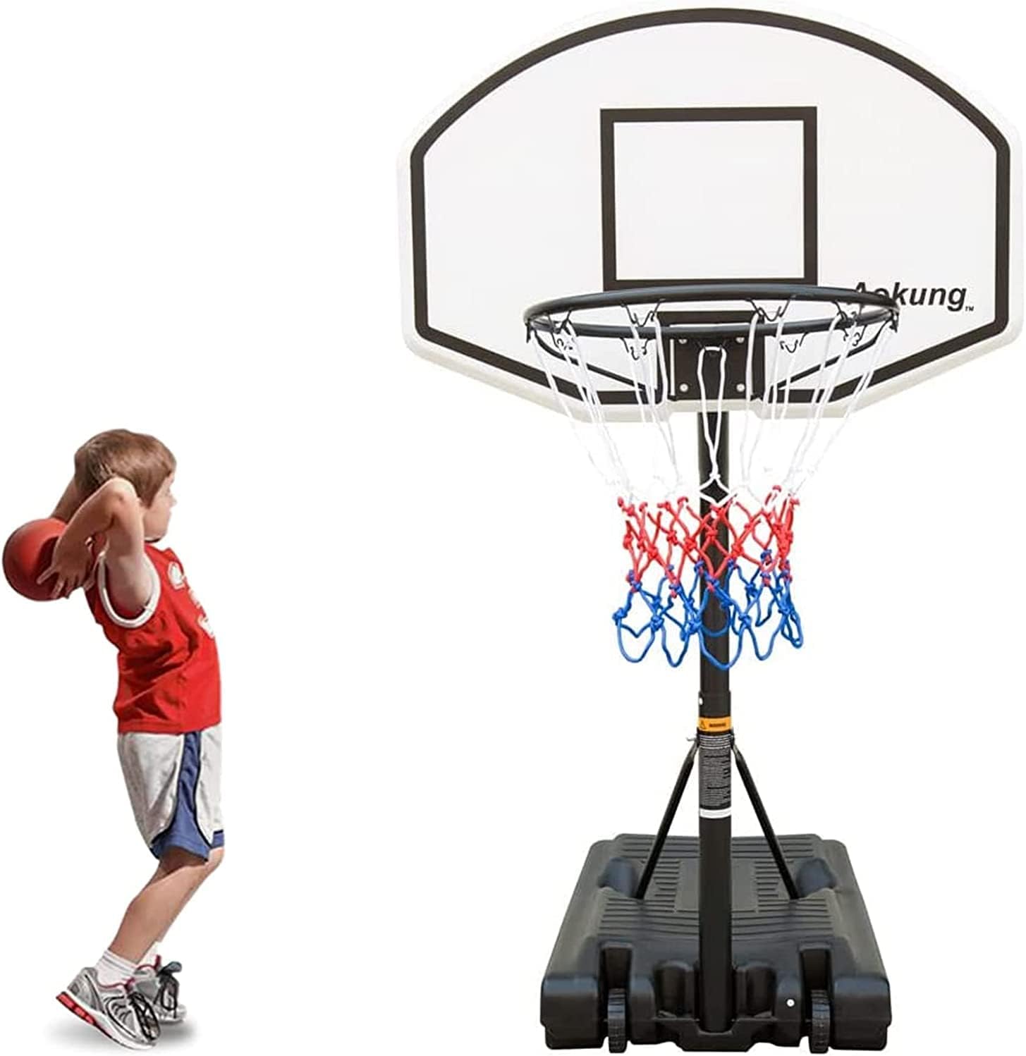 AOKUNG Portable Adjustable Poolside Basketball Hoop