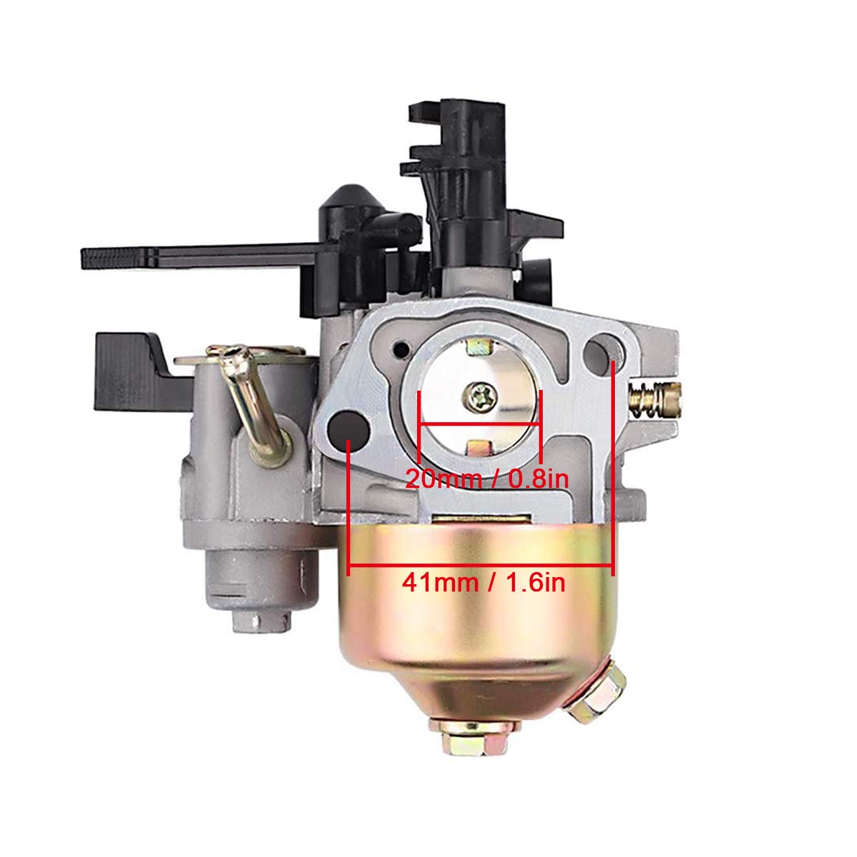 ZAMDOE Kit de carburateur GX160 pour Honda GX200 GX168 GX140 GX120 5.5HP 6.5 HP Moteur WP30X Pompe à Eau Nettoyeur Haute Pression Carb, avec Joints de Montage