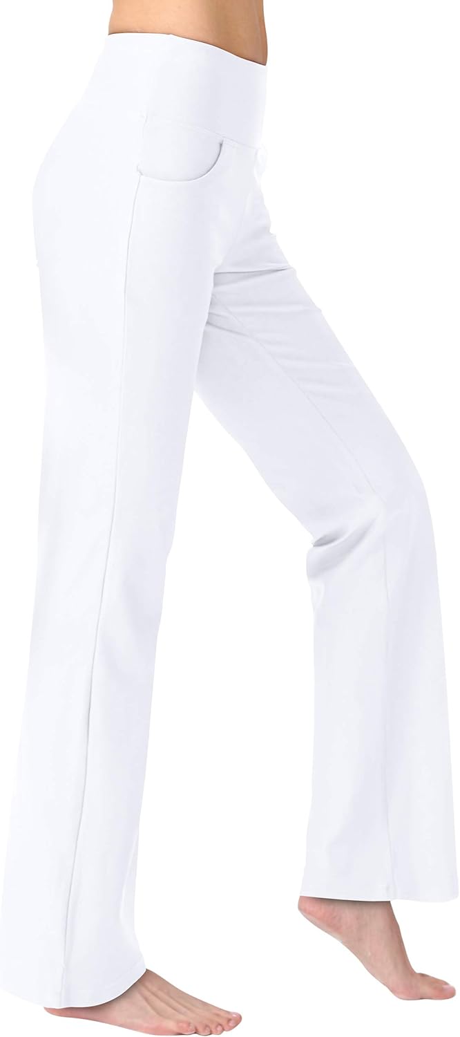 Women's Bootcut Yoga Pants with Pockets High Waist Bootleg Yoga Workout Pants for Women